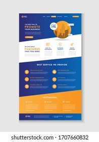 Business Website Landing Page | App Landing Page | Web User Interface Design | Web Wire-frame Template