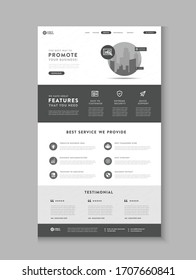 Business Website Landing Page | App Landing Page | Web User Interface Design | Web Wire-frame Template
