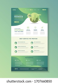 Business Website Landing Page | App Landing Page | Web User Interface Design | Web Wire-frame Template