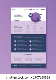 Business Website Landing Page | App Landing Page | Web User Interface Design | Web Wire-frame Template