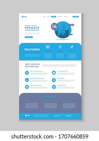 Business Website Landing Page | App Landing Page | Web User Interface Design | Web Wire-frame Template