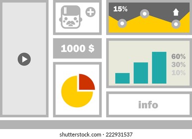 Business website menu. Vector illustration. 