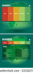 Business WebSite Template with accurate Globe illustration