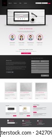 Business Website Template, with blank tablet. Vector eps 10 