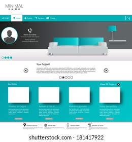Business website template,  Clean Minimalist Style 