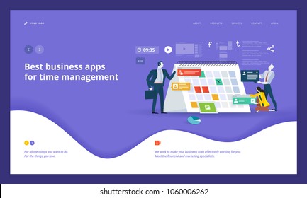 Business website template design. Vector illustration concept of web page design for website and mobile website development. Easy to edit and customize.