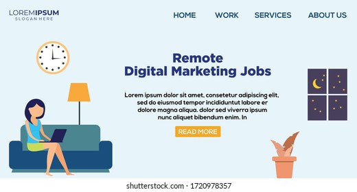 Business website template design. Vector illustration concept of web page design
