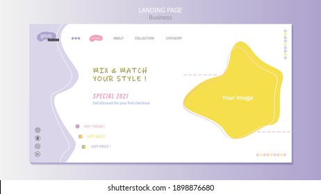 Diseño de plantillas de sitios web de negocios. Concepto de ilustración vectorial del diseño de páginas web para el desarrollo de sitios web. EPS 10