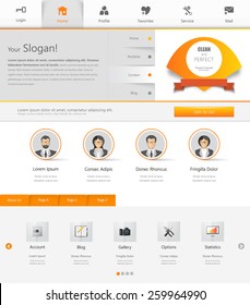 Business Website Template design. Vector eps10
