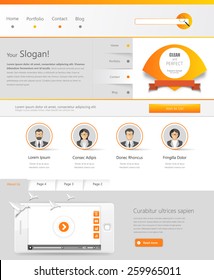Business Website Template design. Vector eps10