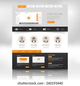 Business Website Template design. Vector eps10