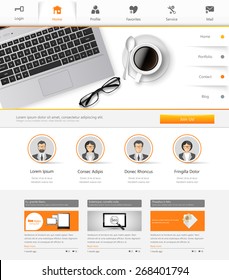 Business Website Template design. Vector eps10