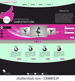 Business website template in editable vector format
