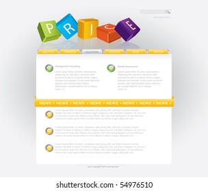 Plantilla de sitio web comercial en formato vector modificable