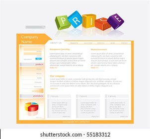 Business website template in editable vector format