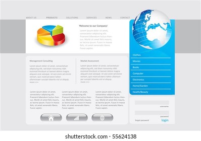 Business website template in editable vector format