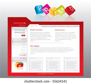 Plantilla de sitio web comercial en formato vector modificable