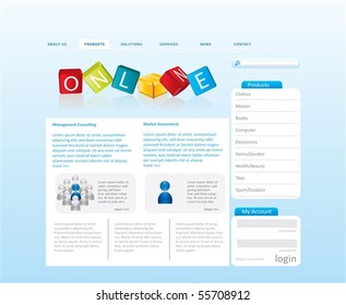 Business website template in editable vector format