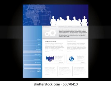 Business website template in editable vector format