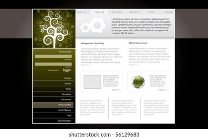 Business website template in editable vector format