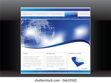 Business website template in editable vector format