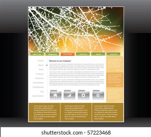 Business website template in editable vector format