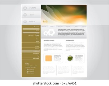 Business website template in editable vector format