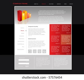 Business website template in editable vector format