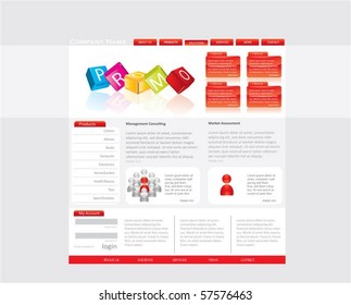 Business website template in editable vector format