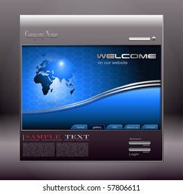 Business website template, editable vector.
