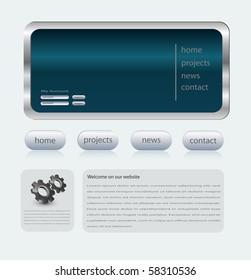 Business website template, editable vector.