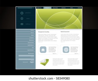 Business website template in editable vector format