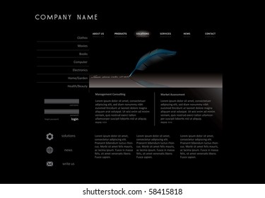 Business website template in editable vector format