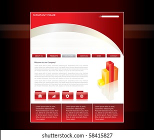 Business website template in editable vector format