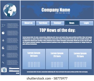 Business website template in editable vector format