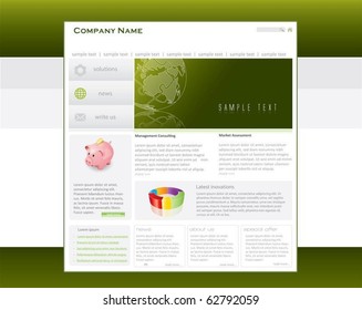 Business website template in editable vector format
