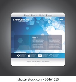 Business website template in editable vector format