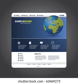 Plantilla de sitio web comercial en formato vector modificable