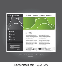Business website template in editable vector format