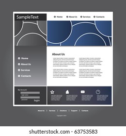 Business website template in editable vector format