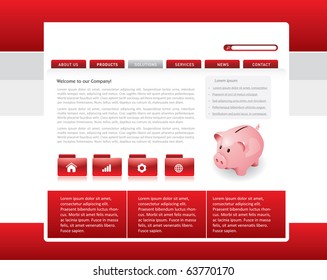 Business website template in editable vector format