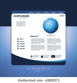 Plantilla de sitio web comercial en formato vector modificable