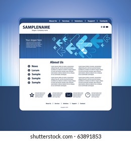 Business website template in editable vector format