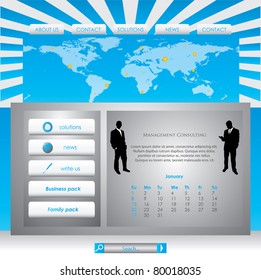 Business website template in editable vector format