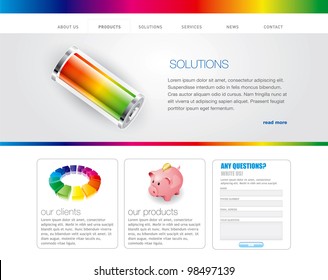Business website template in editable vector format