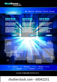 Business WebSite Template with Fututistic Technology Style