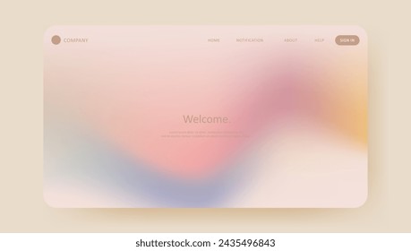 Business website template with gradient mesh design. Vector illustration concept of web page design for website development