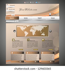 Business website template, vector