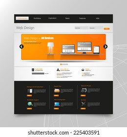 Business Website Template Vector Eps 10