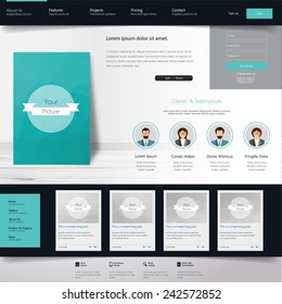 Business Website Template. Vector eps 10